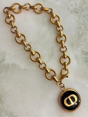 Dior Button Charm Bracelet Upcycled